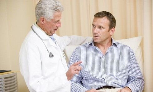 consulta com um médico para prostatite